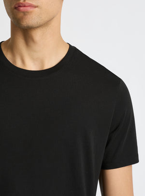 Black|Good Earth Cotton® Classic Tee – Sustainable Cotton T-shirts|Evans is 6’2” and wearing a size M