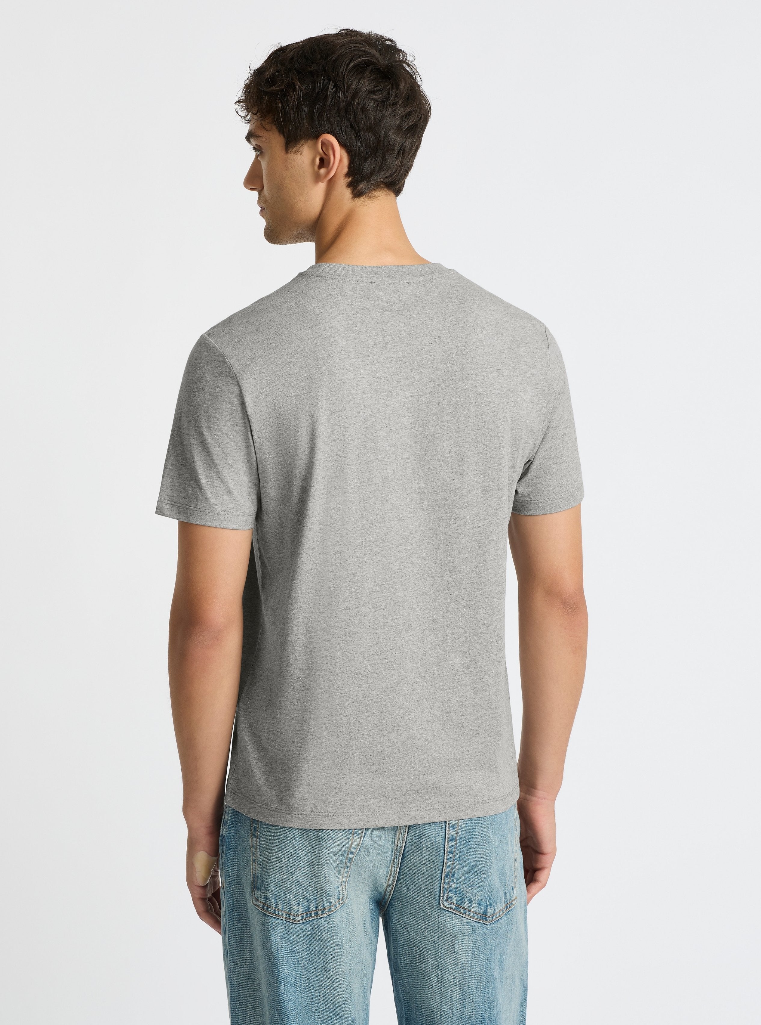 Grey Marl|Good Earth Cotton® Classic Tee – Sustainable Cotton T-shirts|Evans is 6’2” and wearing a size M