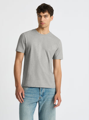 Grey Marl|Good Earth Cotton® Classic Tee – Sustainable Cotton T-shirts|Evans is 6’2” and wearing a size M