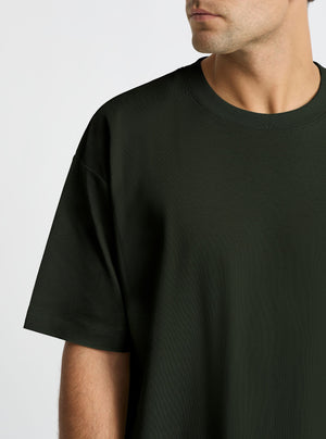 Green|Good Earth Cotton® Oversized Tee – Sustainable Cotton T-shirt|Jack is 6’2” and wearing a size L