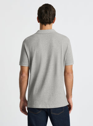 Grey Marl|Good Earth Cotton® Polo – Sustainable Cotton Polo|Jack is 6’2” and wearing a size L