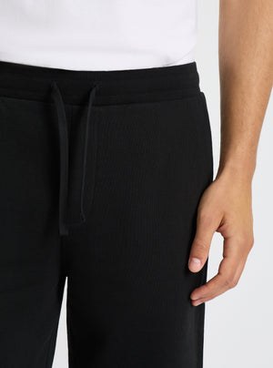 Black|Good Earth Cotton® Shorts – Sustainable Cotton Shorts|Evans is 6’2” and wearing a size M