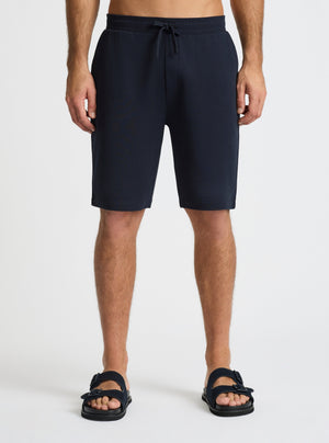 Navy|Good Earth Cotton® Shorts – Sustainable Cotton Shorts|Jack is 6’2” and wearing a size L
