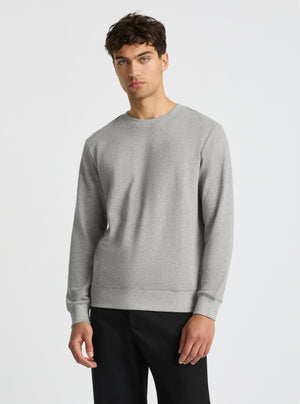 Grey Marl|Good Earth Cotton® Sweatshirts – Sustainable Cotton Sweatshirts|Evans is 6’2” and wearing a size M