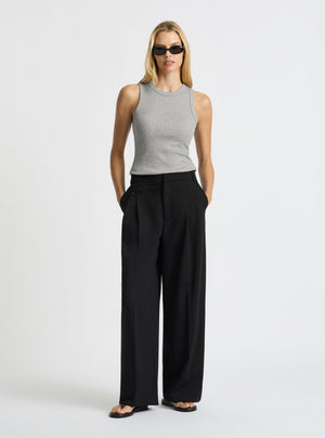 Dark Grey MarlGood Earth Cotton® Tanks – Sustainable Cotton Tanks|Karolina is 5'10" and wearing a size S