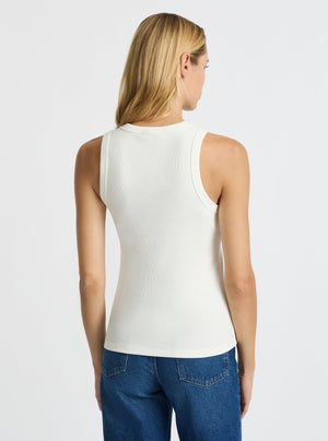 White|Good Earth Cotton® Tanks – Sustainable Cotton Tanks|Karolina is 5'10" and wearing a size S