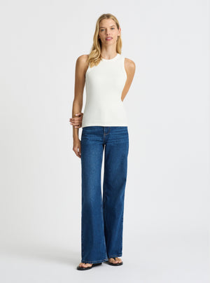 White|Good Earth Cotton® Tanks – Sustainable Cotton Tanks|Karolina is 5'10" and wearing a size S