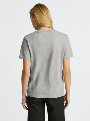 Grey Marl|Good Earth Cotton® Classic Tee – Sustainable Cotton T-shirts|Karolina is 5'10" and wearing a size S