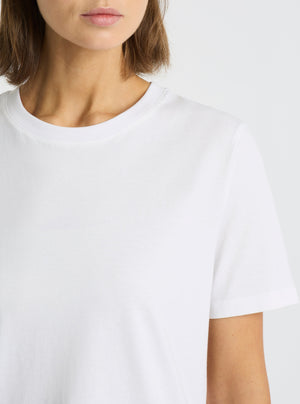White|Good Earth Cotton® Classic Tee – Sustainable Cotton T-shirts|Stas is 5'10" and wearing a size S